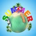 Summer mini planet - tropical scene