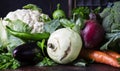 Summer mixed vegetables, healthy eating concept, still life on a Royalty Free Stock Photo