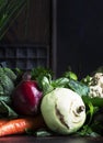 Summer mixed vegetables, healthy eating concept, still life on a Royalty Free Stock Photo