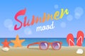 Summer Mood, Beauty Seascape, Colorful Banner Royalty Free Stock Photo