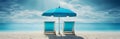 Summer mood, sunbed vacation, lounge chairs, Deck chairs beach, Royalty Free Stock Photo