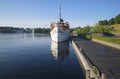 Summer morning in the harbour of Lappeenranta. Finland Royalty Free Stock Photo
