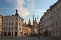 Summer morning in Ljubljana city square