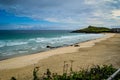 Summer Morning over Porthmeor Beach, St Ives Royalty Free Stock Photo