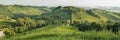 Summer morning panorama over the vineyards of obegg at the SÃÂ¼dsteierische Weinstrasse Royalty Free Stock Photo