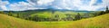 Summer mountain country panorama. Royalty Free Stock Photo