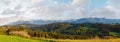 Summer mountain country panorama Royalty Free Stock Photo