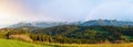 Summer mountain country panorama Royalty Free Stock Photo