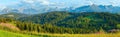 Summer mountain country panorama. Royalty Free Stock Photo
