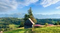 Summer mountain country panorama Royalty Free Stock Photo