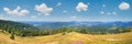 Summer mountain country panorama, Ukraine, Carpathian Mountains Royalty Free Stock Photo