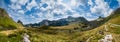 Summer mountain Durmitor National Park, Montenegro. Durmitor panoramic road, Sedlo pass Royalty Free Stock Photo