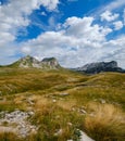 Summer mountain Durmitor panoramic road, Sedlo pass, Montenegro Royalty Free Stock Photo