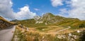 Summer mountain Durmitor panoramic road, Sedlo pass, Montenegro Royalty Free Stock Photo