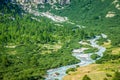 Summer mountain landscape around Gletsch, Switzerland Royalty Free Stock Photo