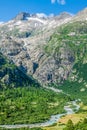 Summer mountain landscape around Gletsch, Switzerland Royalty Free Stock Photo