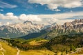 Summer mountain landscape Cinque Torri, Dolomite Alps, Italy Royalty Free Stock Photo