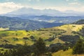 Summer mountain landscape in Pieniny, view on Tatra mountains Royalty Free Stock Photo