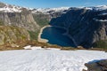 Trolltunga trail Royalty Free Stock Photo