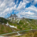Summer mountain landscape, Warth, Austria Royalty Free Stock Photo