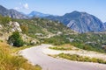 Summer mountain landscape with a winding country road. Montenegro Royalty Free Stock Photo