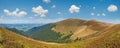 Summer mountain panorama Ukraine, Carpathian Mountains Royalty Free Stock Photo