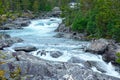 Summer mountain river waterfalls (Norge) Royalty Free Stock Photo