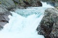 Summer mountain river waterfalls (Norge) Royalty Free Stock Photo