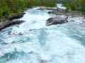 Summer mountain river waterfalls (Norge) Royalty Free Stock Photo