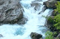 Summer mountain river waterfalls Royalty Free Stock Photo