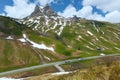 Summer mountain sunny landscape (Warth, Austria) Royalty Free Stock Photo