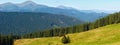 Summer mountain view Carpathian, Ukraine. Royalty Free Stock Photo