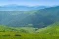 Summer mountainous landscape Carpat in Ukraine. Dragobrat ski resort