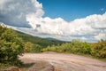 Summer mountains green grass and blue sky landscape Royalty Free Stock Photo