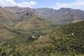 Summer Mountains in Lesotho, seen from the Maliba Lodge Royalty Free Stock Photo