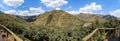 Summer Mountains in Lesotho, seen from the Maliba Lodge Royalty Free Stock Photo