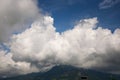 Summer, mountains, sunny, sky, blue sky and white clouds Royalty Free Stock Photo