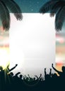 Summer Music Background - Vector Royalty Free Stock Photo