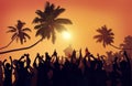 Summer Music Festival Beach Party Performer Excitement Concept Royalty Free Stock Photo