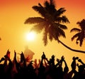 Summer Music Festival Beach Party Performer Excitement Concept Royalty Free Stock Photo