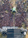 Summer music festival. People near stage Royalty Free Stock Photo