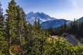 Summer natural scenery of Mount Rainier Sunrise and Paradise. Royalty Free Stock Photo