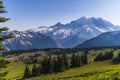 Summer natural scenery of Mount Rainier Sunrise and Paradise. Royalty Free Stock Photo