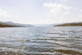 Summer nature landscape. Danube river . Natural daylight