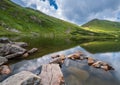 Summer Nesamovyte lake landscape, Chornohora ridge, Carpathian m Royalty Free Stock Photo