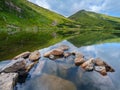 Summer Nesamovyte lake landscape, Chornohora ridge, Carpathian m Royalty Free Stock Photo