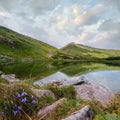 Summer Nesamovyte lake landscape, Chornohora ridge, Carpathian mountains, Ukraine Royalty Free Stock Photo