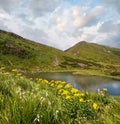 Summer Nesamovyte lake landscape, Chornohora ridge, Carpathian mountains, Ukraine Royalty Free Stock Photo