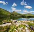 Summer Nesamovyte lake landscape, Chornohora ridge, Carpathian mountains, Ukraine Royalty Free Stock Photo