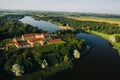 Summer Nesvizh Castle in the city of Nesvizh.Belarus